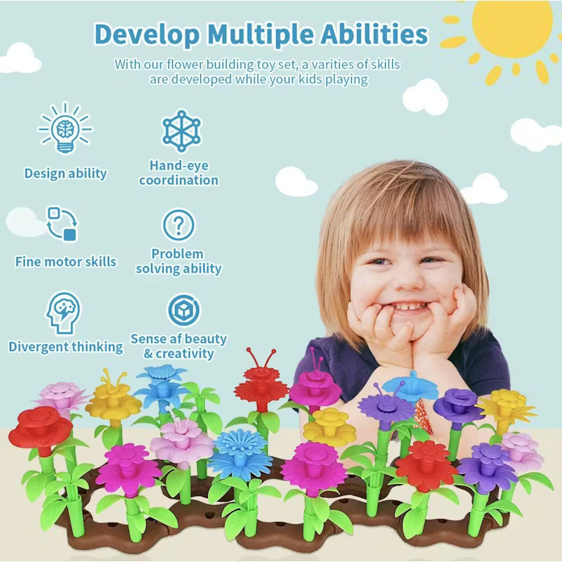 104-Piece Flower Garden Building Set - Stanley & Dawn