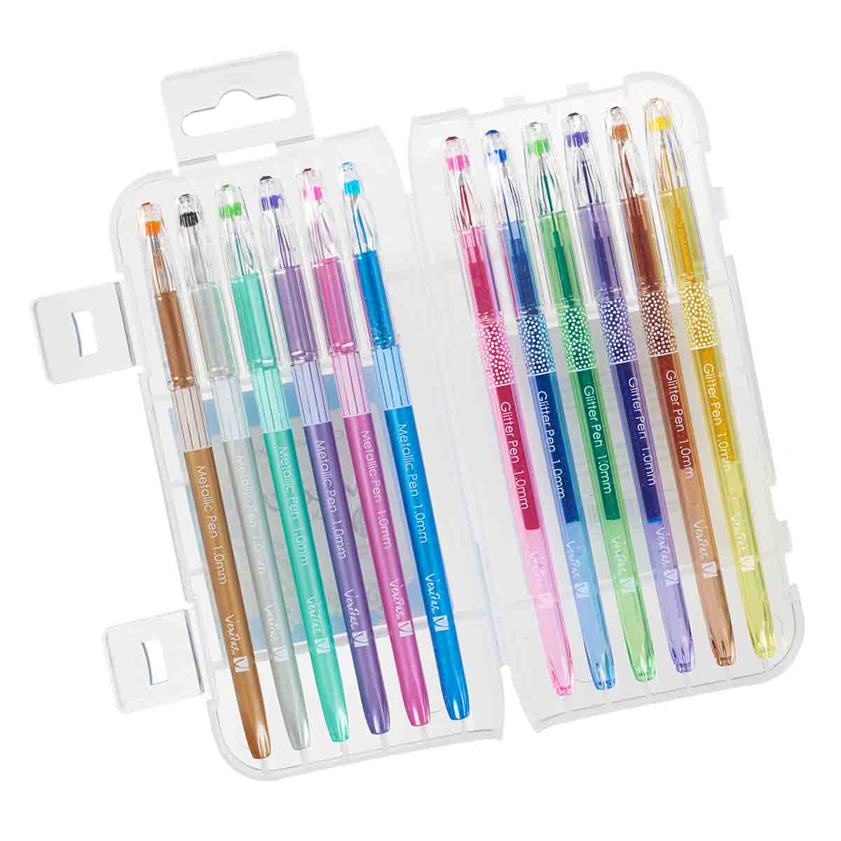 Metallic And Glitter Gel Pen (Set Of 12)(Coloring Pens)