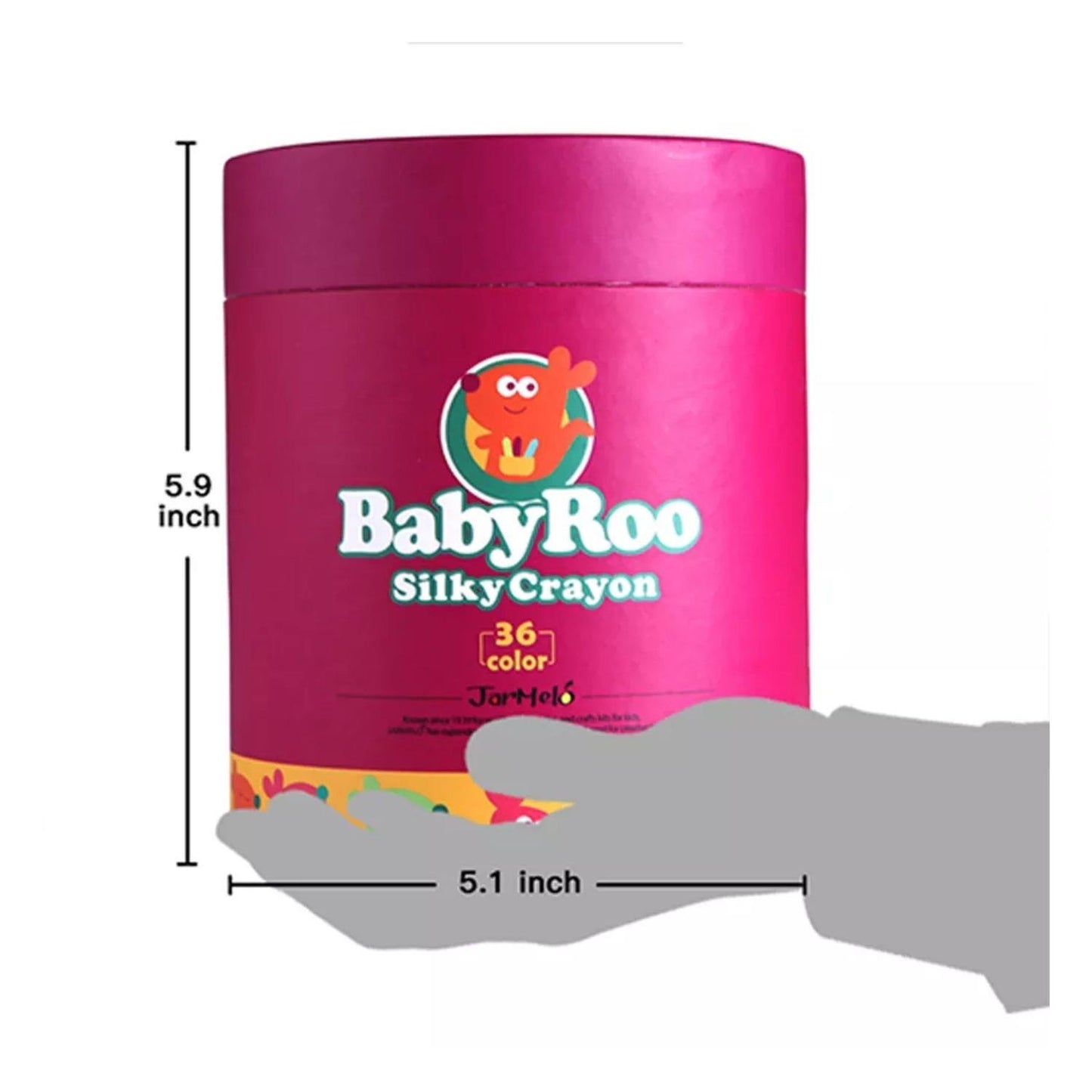 Jar Meló Silky Washable Crayon - Baby Roo 36 Colours