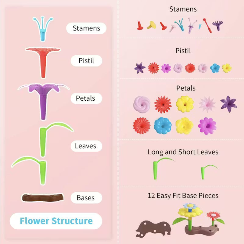 104-Piece Flower Garden Building Set - Stanley & Dawn