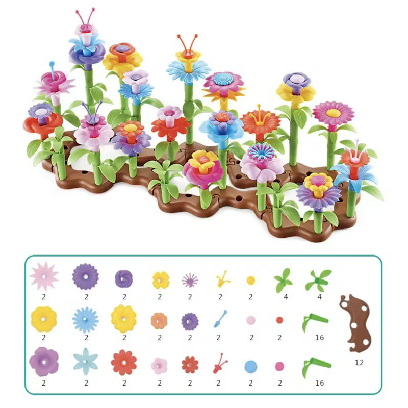 104-Piece Flower Garden Building Set - Stanley & Dawn