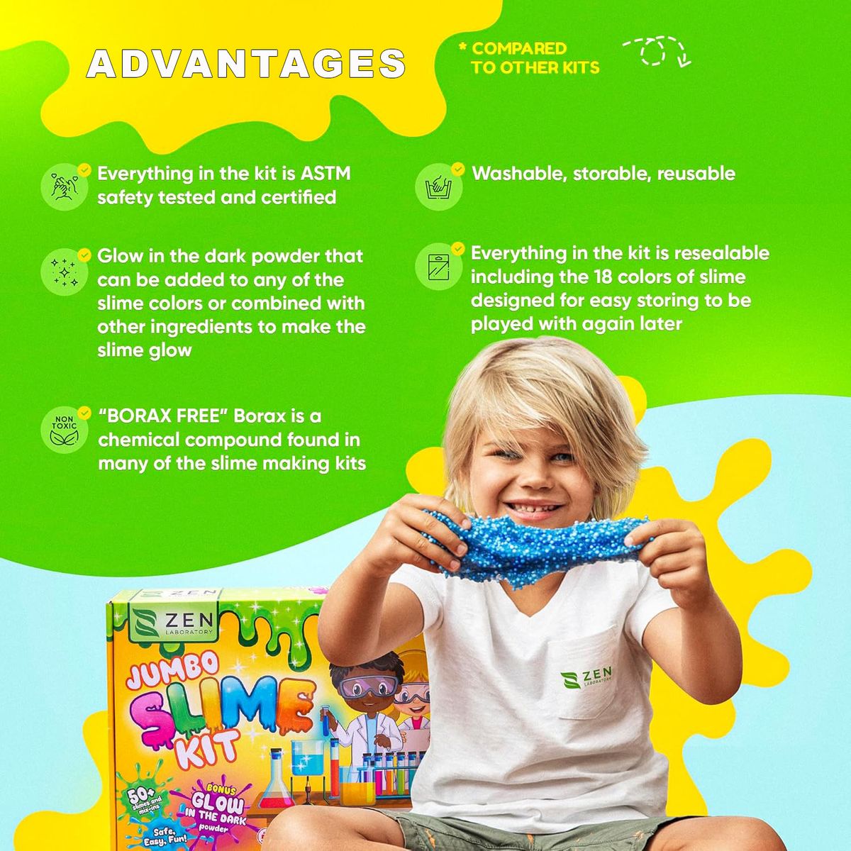 Ultimate Slime Kit 18 Piece for Kids Ages 7-12